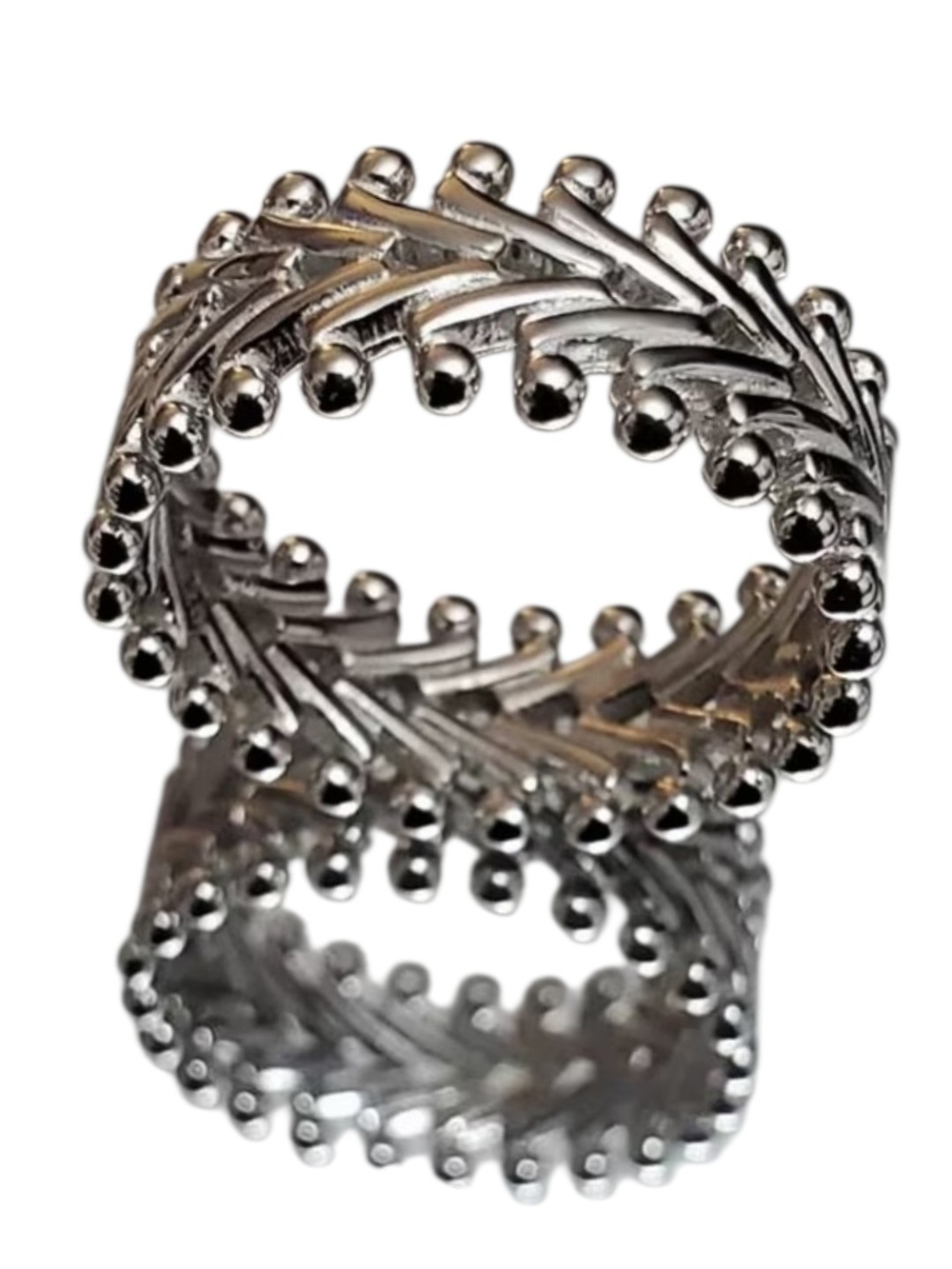 Stainless Steel Vine Band Ring - Unisex Size 11 - Picture 3 of 3